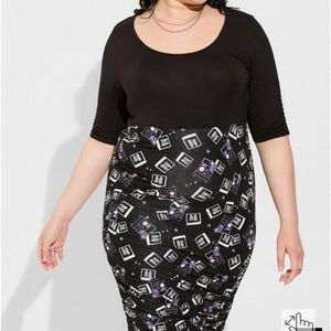 Retired! Beetlejuice mini super soft side shirring dress